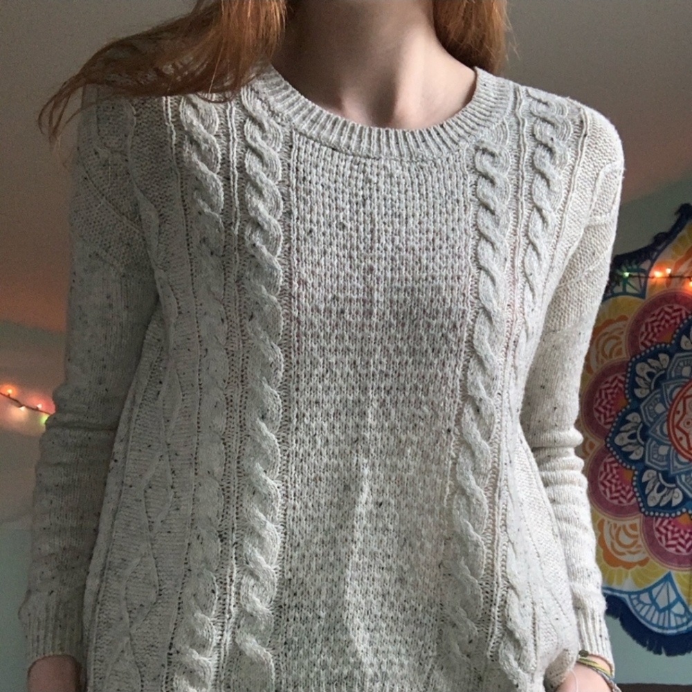 Roxy Cream Cable Knit Sweater XS